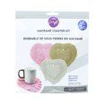thumbnail image 1 of UNIQUE CREATIV CRAFT Macramé Coaster Kit – Heart, 3 pcs, Age 8+, Beginner, 15.5 cm, 1 of 5