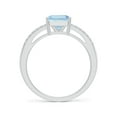 thumbnail image 2 of Angara Natural 1.35 Ct. Aquamarine with Diamond Classic Ring in 14K White Gold for Women (Ring Size: 11.5), 2 of 9