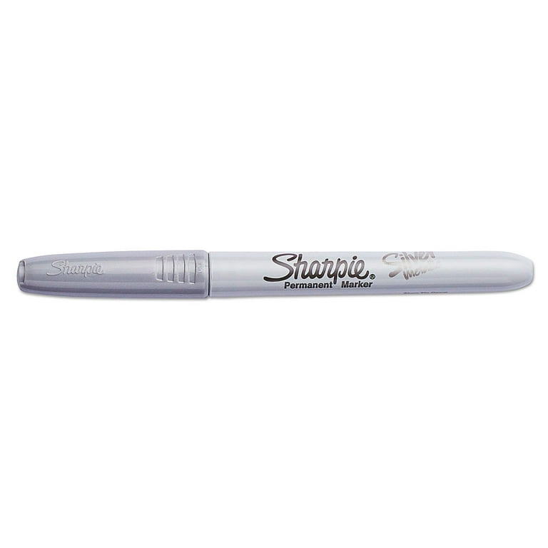 Sharpie Metallic Permanent Markers, Fine Point, Silver, 12 Pack