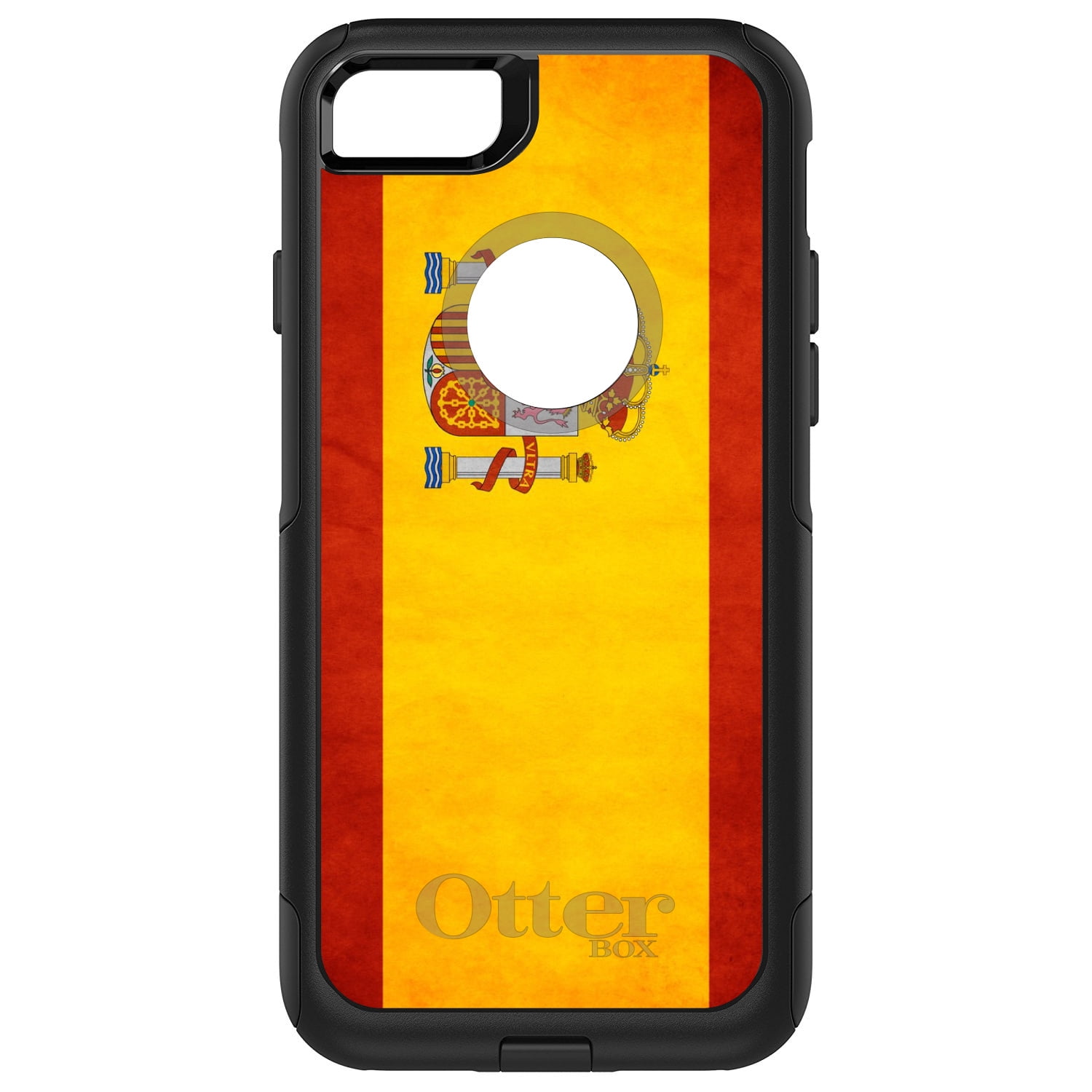 DistinctInk Custom Black OtterBox Commuter Series Case for Apple iPhone 7 ...