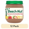 (12 pack) Beech-Nut Stage 2 Baby Food, Banana & Strawberries, 4 oz Jar