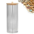 thumbnail image 1 of Contenedores de almacenamiento de hisopos Jadeshay Dispensador de almohadillas cosméticas Transparente, 1 of 12