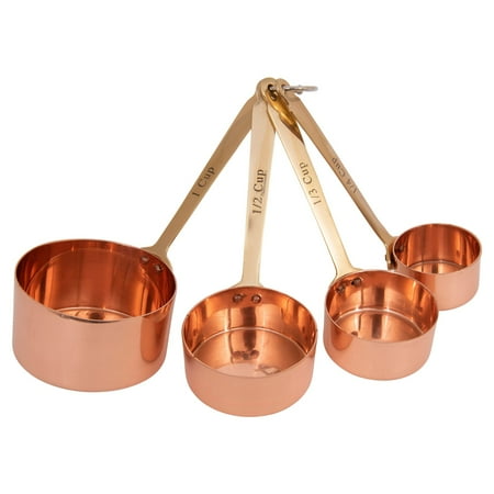 Copper Measuring Cups - 3R Studios Copper and Brass Measuring Cups - Set of 4