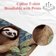 thumbnail image 2 of Sloth Classic 100% Cotton White T-Shirt for Men - Lightweight Breathable Tee for Everyday Casual Wear - Comfortable Crewneck Shirt with Timeless Design for Summer and Spring, 2 of 5