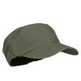 thumbnail image 4 of Big Size Fitted Ripstop Cotton Military Army Cap - Olive XL-2XL, 4 of 5