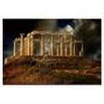 Trademark Fine Art "Temple of Poseidon" Canvas Art by Lois Bryan
