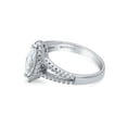 thumbnail image 3 of BERRICLE Sterling Silver Halo Wedding Engagement Rings Marquise Cut Cubic Zirconia CZ Promise Split Shank Ring for Women, Rhodium Plated Size 7, 3 of 6