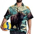 thumbnail image 4 of Yak Men's Casual Short Sleeve Button Down Shirts - Printed Summer Beach Tops for Men and Women, 4 of 6