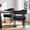 Black, variant on KirKasa Green Modern Dining Chairs Set of 2, Boucle Dining Room Table Chairs with Round Back and Arms, Upholstered Kitchen Table Chairs