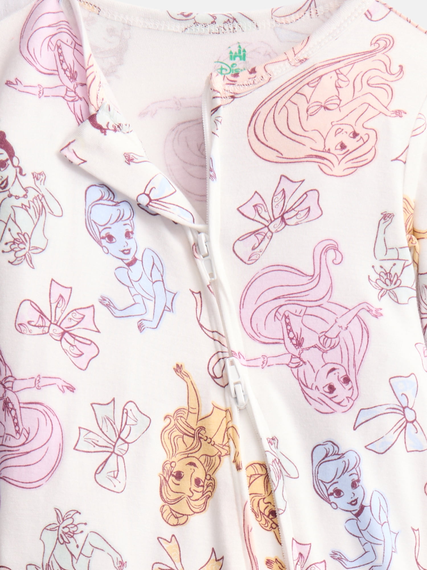 Disney Princess Baby Girls Sleep & Play Footed Pajamas, One Piece, Sizes NB-6/9M