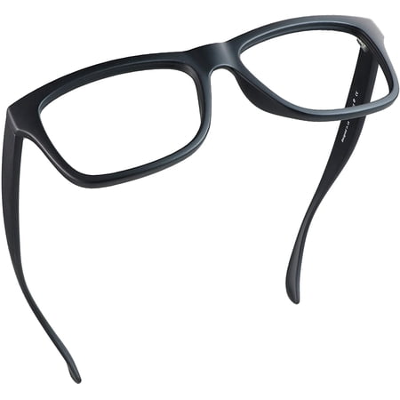 LifeArt Blue Light Blocking Glasses, Anti Eyestrain, Computer Reading Glasses, Gaming Glasses, TV Glasses for Women Men, Anti Glare (Black, +0.50 Magnification)