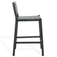 thumbnail image 4 of Safavieh Jeremiah Woven Leather Counter Stool in Black, 4 of 10