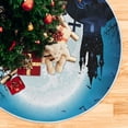 thumbnail image 5 of FMSHPON Halloween PumpkinDark Castle On Blue Moon Xmas Christmas Tree Skirt Stand Mat for Holiday Party Decoration Indoor Outdoor 36 inches, 5 of 6
