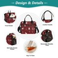 thumbnail image 3 of Small Cooler Bag Lunch Bag Portable Meal Bag Work Meal Bag Outdoor Meal Bag Travel Meal Bag Picnic Meal Bag Going Out Meal Bag Seamless Christmas Elements, 3 of 6