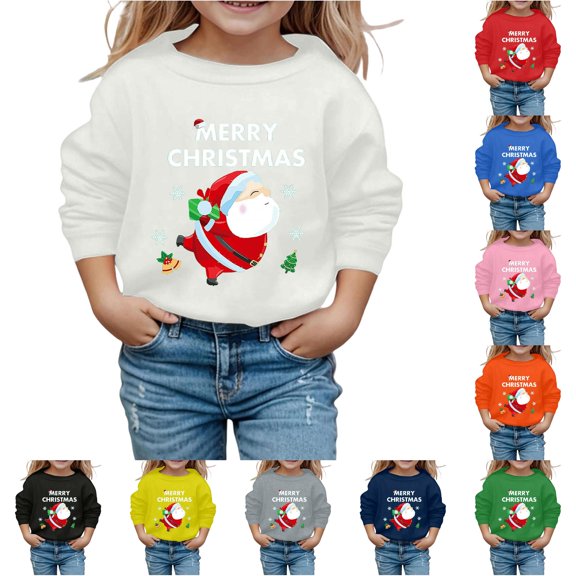 NordicNest Print Girls Pullover Hoodie Cozy Sweatshirt Soft Long Sleeve Casual Top For Toddler Youth Kids Holiday Party Outfit Hoodie