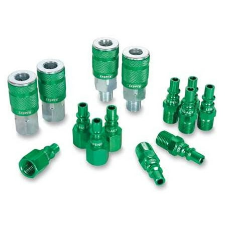 ColorConnex Coupler  Plug Kit, Industrial Type D, 1/4 in. AH17:, Red, 3-Piece - A73452D
