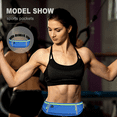 thumbnail image 4 of Riñonera para correr, riñonera para hombre y mujer, resistente al agua, para senderismo, fitness, viajes, azul cielo, 4 of 5