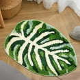 thumbnail image 2 of Green Leaf Mat Anti- Palm Shaped Bathroom Mat Monstera Cute Bath Mat Super Absorbent Bath Mat Bathroom Rug,B, 2 of 7