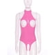 thumbnail image 5 of Body Sexy de charol recortado para mujer, lencería con cuello Halter y espalda descubierta, ropa de discoteca de una pieza, disfraz erótico con entrepierna abierta, 5 of 5