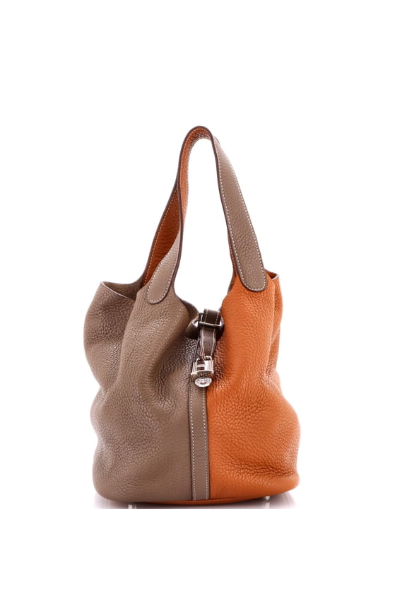 Pre-Owned Picotin Lock Bag Bicolor Clemence MM By Rebag