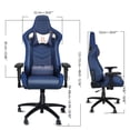 thumbnail image 3 of G-ROCKER Racing Style Gaming Chair High Back Ergonomic Office Swivel Computer Chair with Headrest, Lumbar Support, 4D Armrest, Blue, 3 of 4