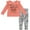 Orange / gray, variant on CoComelon JJ Cody Nina Toddler Girls T-Shirt and Leggings Outfit Set Orange / Gray 5T