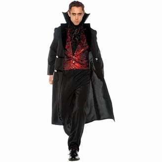 Costume gotico da vampiro da uomo | Spaventoso mantello lungo per Costume gotico da vampiro da uomo | Spaventoso mantello lungo per