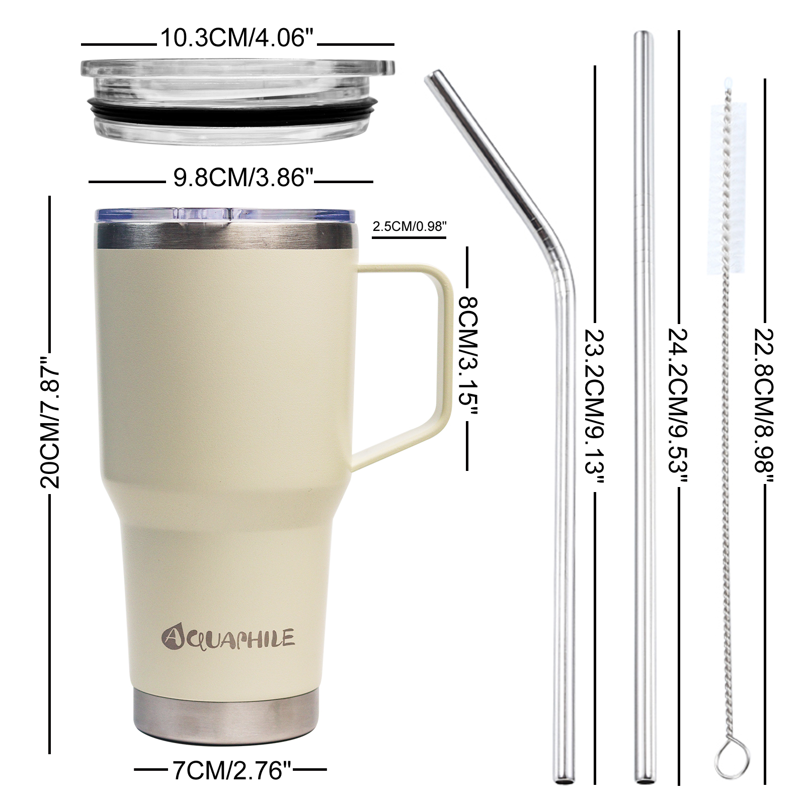 Aquaphile 30oz Stainless Steel Insulated Travel Mug photo 3