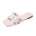 thumbnail image 2 of AXXD Beige Pool Sandals Women Summer Flat Small Xiangfeng Outer Wear Sandals Mothers Day, 2 of 4