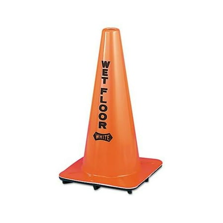 - Wet Floor Cone, Vinyl, 10-3/4 X 10-3/4 X 18, Orange IMP9100