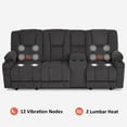 thumbnail image 3 of MCombo Power Reclining Sofa w/ Console and Massage USB Ports for Living Rooom Gray Fabric 6035, 3 of 9