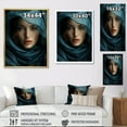 thumbnail image 4 of Designart "Serene Beauty In Sapphire Hues I" Fashion Woman Floater Framed Canvas Prints, 4 of 5
