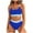 Blue, variant on Womens High Waisted Bikini Sets Sporty 2 Piece Swimsuits Color Block Full Coverage Modest Tummy Control Bathing Suits Green S