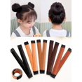 thumbnail image 4 of 2 piezas (negro) moño mágico para el cabello, herramientas para peinar el cabello, conjunto de accesorios para el cabello para niñas y mujeres, 4 of 5