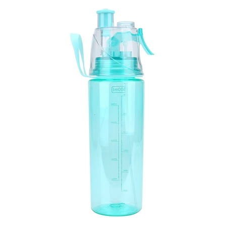 Plastic Water Bottle, 600ML Wide Mouth Portable Spray-Head Anti-Leak