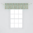 thumbnail image 2 of Ambesonne Honeycomb Valance Pack of 2, Bee and Honey Elements, 54"X12", Pale Green Pink, 2 of 3