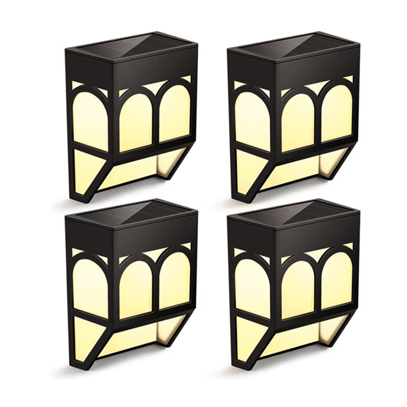 Solar Fence Lights Outdoor Garden Solar Powered Wall Lights Waterproof for Deck, Fence, Patio