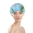 thumbnail image 3 of Balery Starfish In Beach Shower Caps, Double Layer Waterproof Shower Cap, Double Layers Reusable Shower Cap With Soft Comfortable For Long Thick Hair Soft Bath Shower Hair Caps, 3 of 9