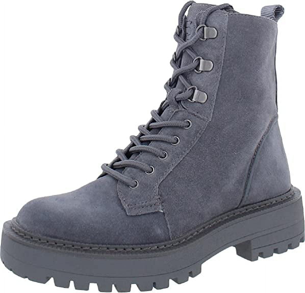 Brave Soul Men Flatform Lace Up Boots in Grey Faux Suede, Size 7​​​​​​​ Brave Soul | Shoes | Brave Soul Men Flatform Lace Up Boots  main image 2