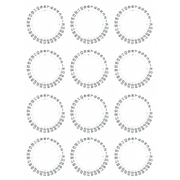 12 DATE DISC FOR ROLEX WATCH DATEJUST 3135 16233 16234 16238 116233 116234 WHITE