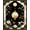Black, Pattern 4, variant on ODIKA 5'x7' Machine Washable Non-Slip Area Rug, Contemporary Vertex Design with Peony and Abstract Capella High Traffic Rug, Ivory, 191477