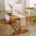 thumbnail image 2 of Solid Color Table Runner Home Decorative American Retro Wave Hook Flower Hollow Tea Table Beige Tassel Tablecloth Cover Towel Deng, 2 of 5