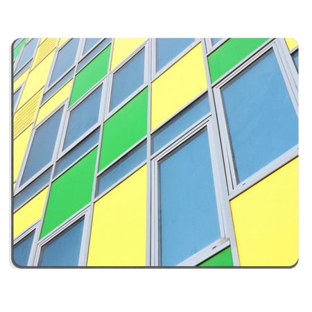 POPCreation Colorful modern office building front Mouse pads Gaming Mouse Pad 9.84x7.87 inches