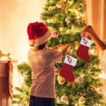thumbnail image 2 of ELF Christmas Stockings Hanging Ornaments, Red Letters Knitted Stocking for Christmas, Home Decorations Party Supplies  Gifts, 2 of 8