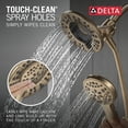 thumbnail image 7 of Delta Faucet Albion 14 Series Single-Handle Shower Faucet, Gold Shower Trim Kit with 4-Setting In2ition 2-in-1 Dual Hand Held Shower Head with Hose, Champagne Bronze (Valve Not Included), 7 of 7