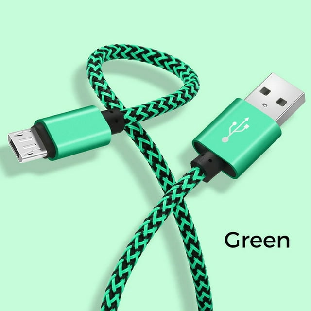USB A To Micro Cable 2.4A Fast Chagring Cable Nylon Braided For Xiaomi Huawei Samaung Galaxy A3 A5 Android Phone Accessories