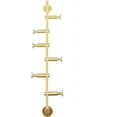 thumbnail image 2 of Fichiouy 6 Hooks Metal Coat Rack Wall Mounted Garment Stand 180° Rotation Hooks Solid Rod Brass, 2 of 6