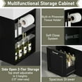 thumbnail image 4 of 21.8" Bathroom Vanity with Sink Combo, Wall Mounted Floating Bathroom Cabinet with 1 Soft-Close Drawer, Toilet Paper Holder and Adjustable Shelf, Black, 4 of 9