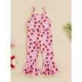 thumbnail image 2 of Bagilaanoe Toddler Baby Girl Jumpsuit Sleeveless Classic Print Romper Overalls 6M 12M 18M 24M 3T 4T Kids Long Pants Summer Outfits, 2 of 9
