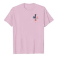 thumbnail image 7 of Duqingm 251 Anniversary Usa Shirt Women Independence Day POROPL T Shirts for Women,Cotton Womens Graphic Tshirts Crewneck Short Sleeve Shirt Pink,2XL, 7 of 7